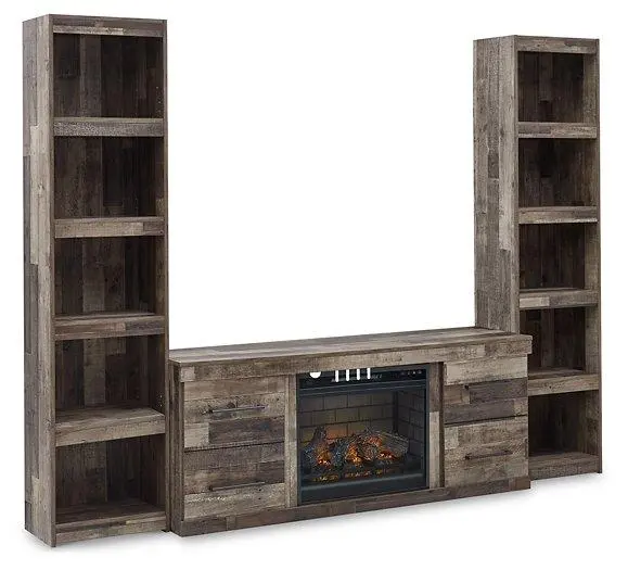 3-Piece Electric Fireplace Entertainment Unit – Derekson Series 1