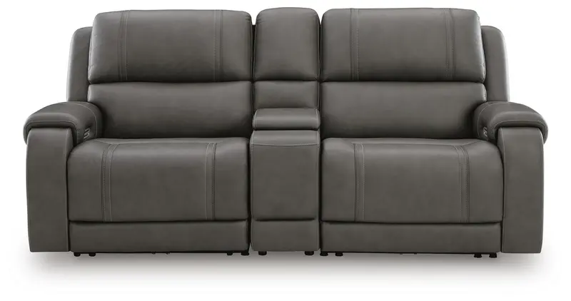 5Z Pittson Power Reclining Loveseat Sectional With Center Console 1