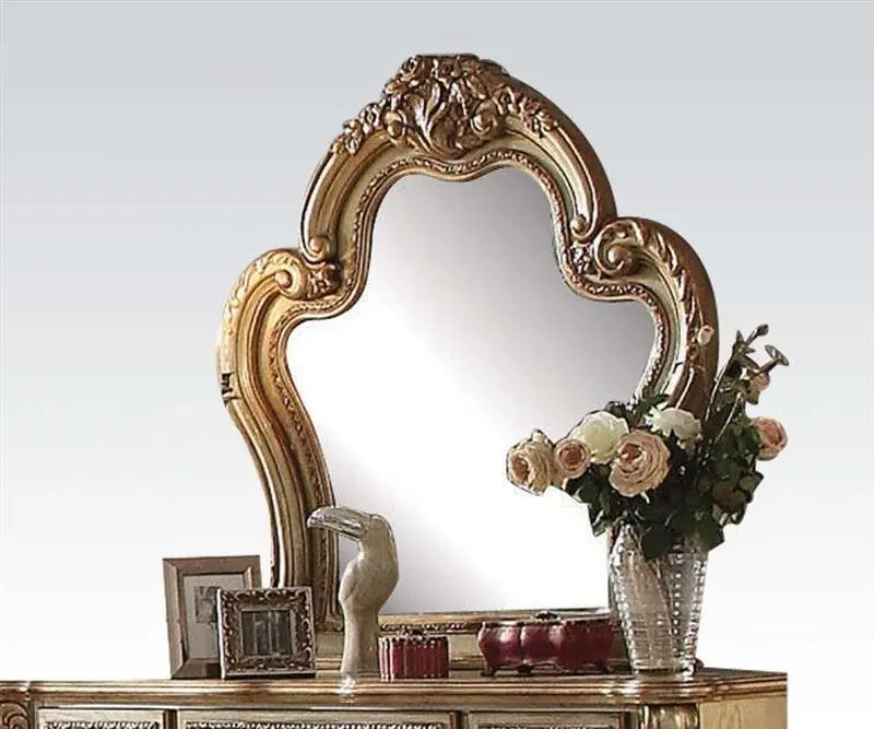 Acme Dresden Wall Mirror In Modern Frame – Model 23164 1