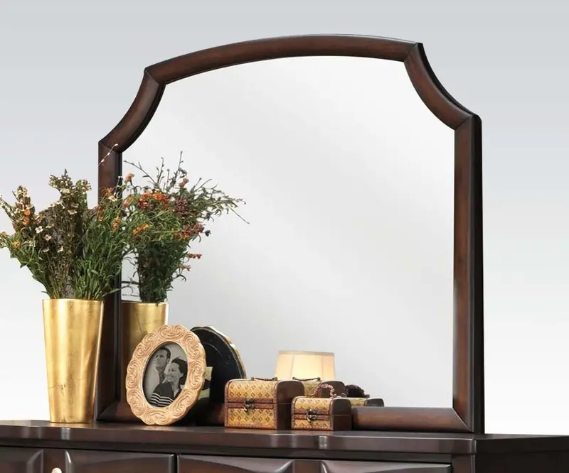 Acme Lancaster Espresso Landscape Mirror – Sleek Horizontal Wall Decor (Model 24574) 1