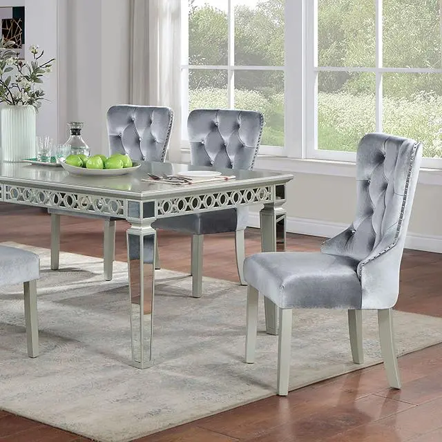 Adalia 7-Piece Dining Room Set – Warm Wood Tone & Refined Details 1