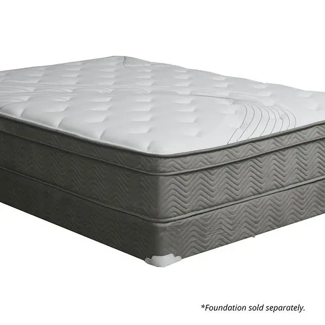 Afton Euro Box Pocket Coil Mattress – White/Gray, 12" Thick (All Sizes) 1