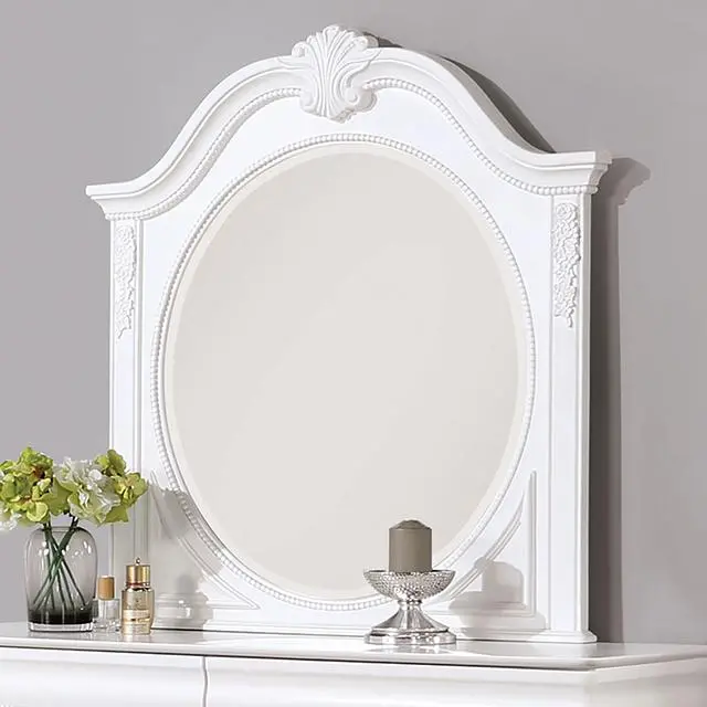 Alecia White Framed Wall Mirror 1