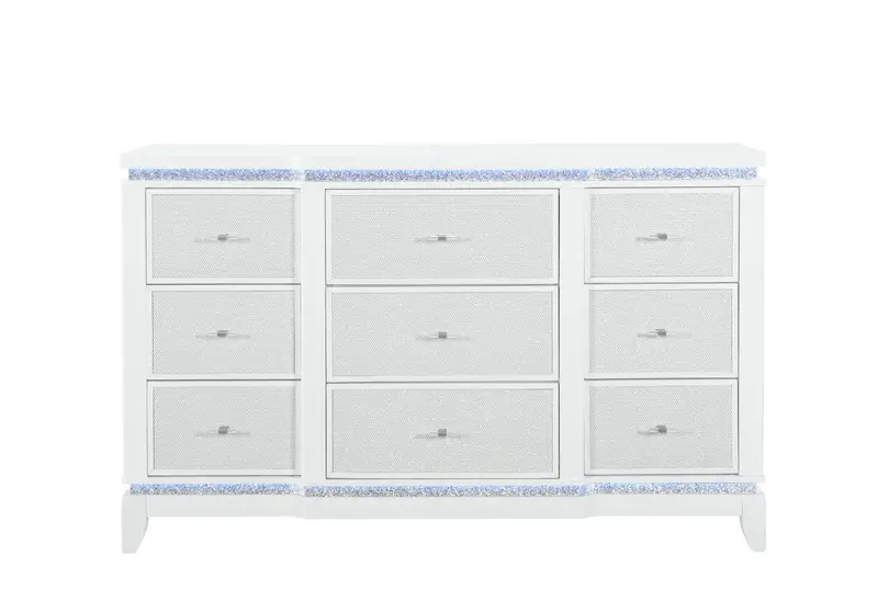 Alina White Led-Enhanced Dresser 1