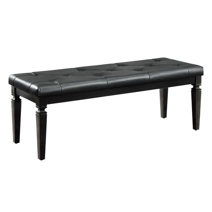 Allura Black Upholstered Bed Bench – Stylish Foot-Of-Bed Seating 1