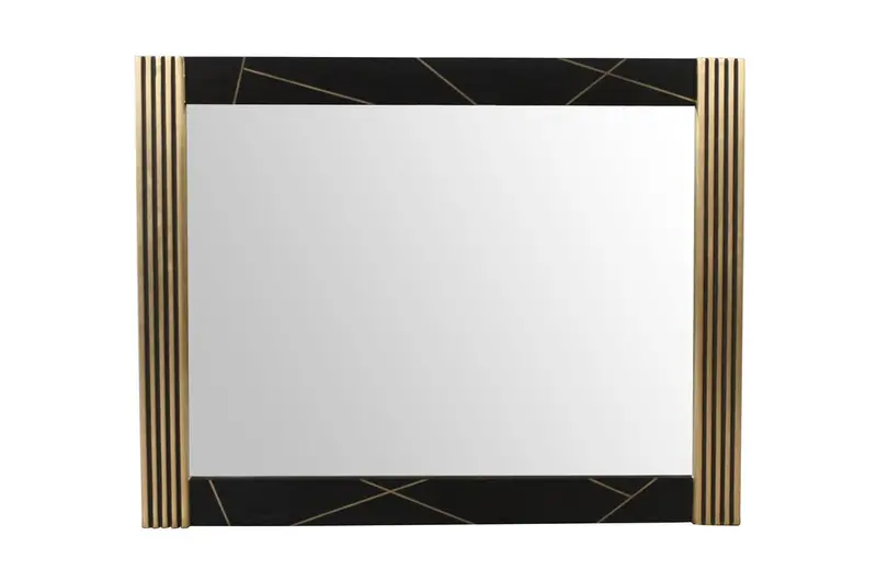 Allure Wall Mirror By Galaxy Home – Modern Black Frame 1