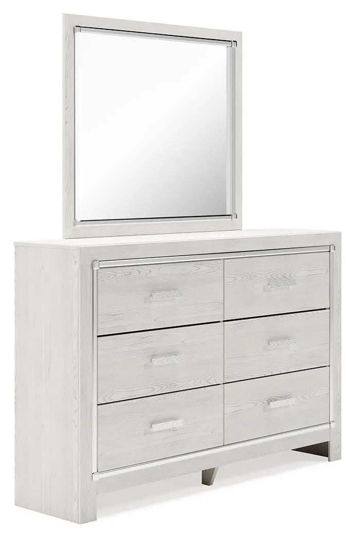Altyra 6-Drawer Dresser With Integrated Mirror 1