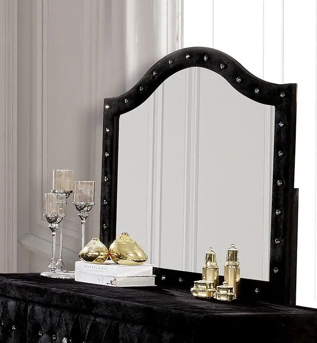 Alzire Black And Blue Wall Mirror – Sleek Rectangular Frame 1