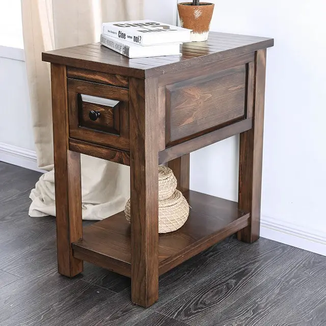 Annabel Round Side Table – Marble Top With Gold Accents 1