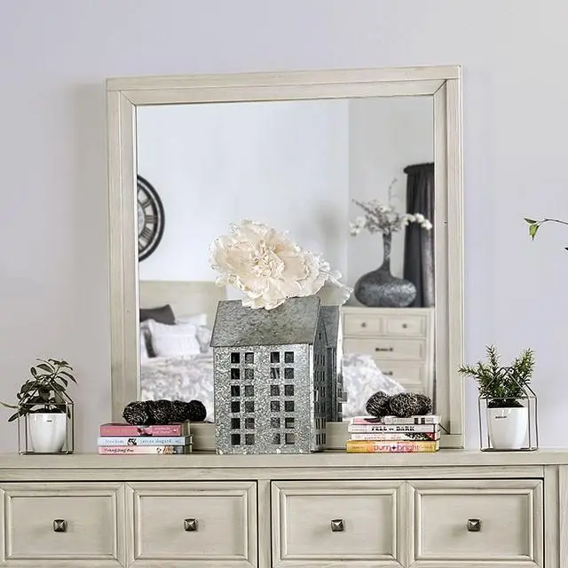 Antique White Wall Mirror – Tywyn Collection 1