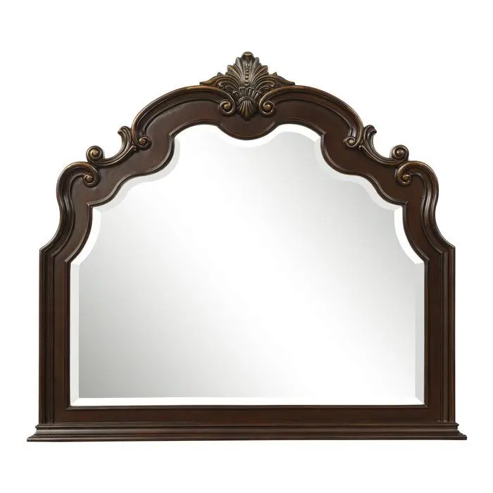 Antoinetta Warm Cherry Full-Length Mirror With Classic Frame 1