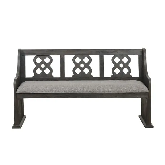 Arasina Bench With Curved Arms – Dark Pewter Finish (Model 5559N-14A) 1