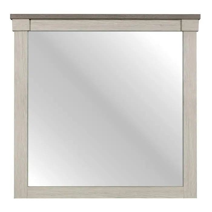 Arcadia White And Weathered Gray Wall Mirror (1677-6) 1