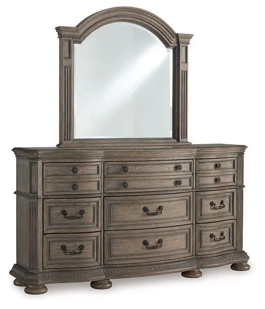 Ardenfield Wide Dresser With Full-Length Mirror 1