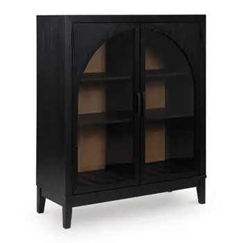 Armenleigh Slatted Wood Accent Cabinet 1