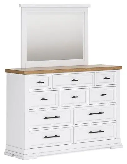 Ashbryn 6-Drawer Dresser With Matching Mirror 1