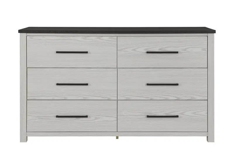 Ava Beige 6-Drawer Dresser 1