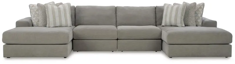 Avaliyah Double-Chaise Sectional Sofa – U-Shaped Reclining Layout 1
