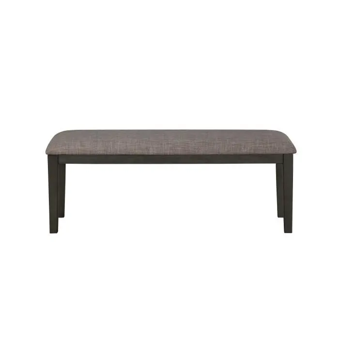 Baresford Gray Fabric Bench With Solid Wood Frame 1