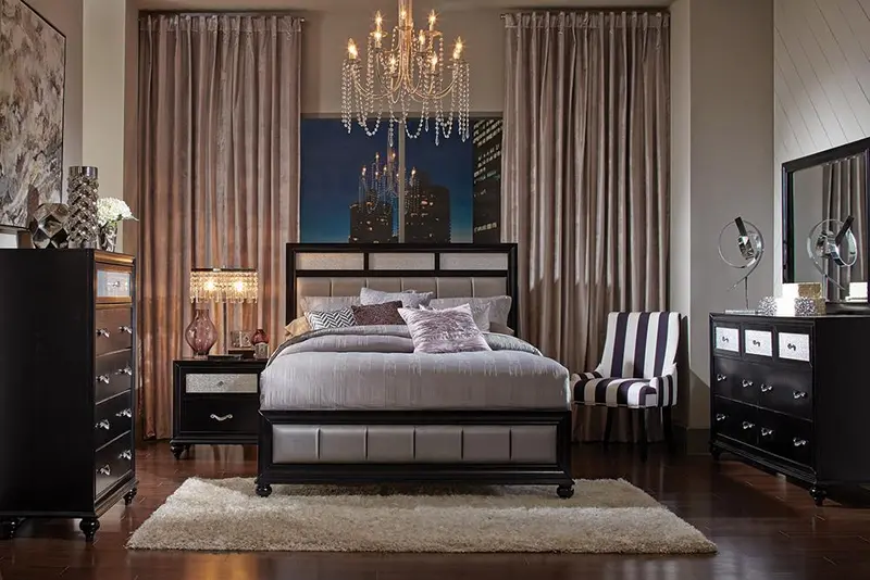 Barzini Transitional California King 4-Piece Bedroom Set 1