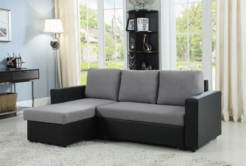 Baylor Casual Modern Grey Fabric Sofa 1