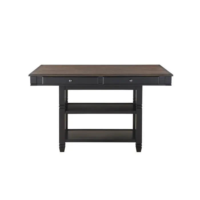 Baywater Natural Wood And Black Counter Height Dining Table 1