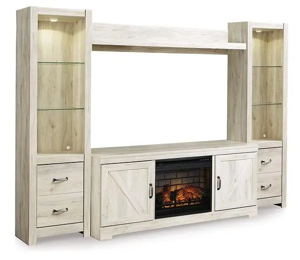 Bellaby 4-Piece Electric Fireplace Entertainment Center – Complete Living Room Suite 1
