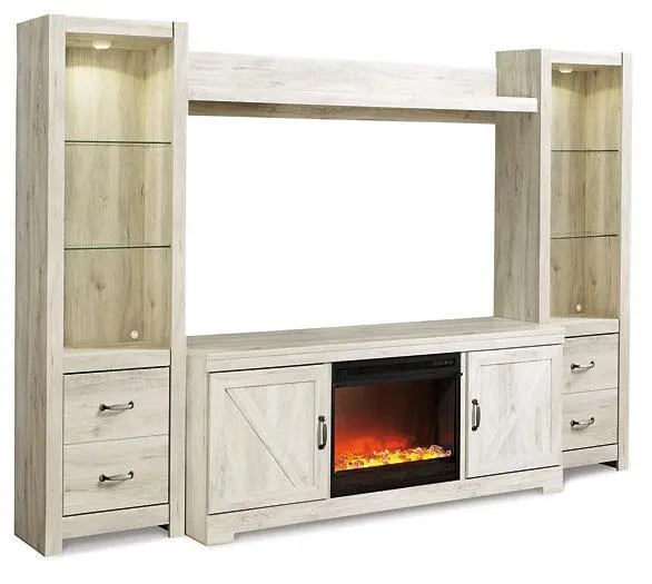 Bellaby 4-Piece Fireplace Entertainment System – Modular Media Setup 1