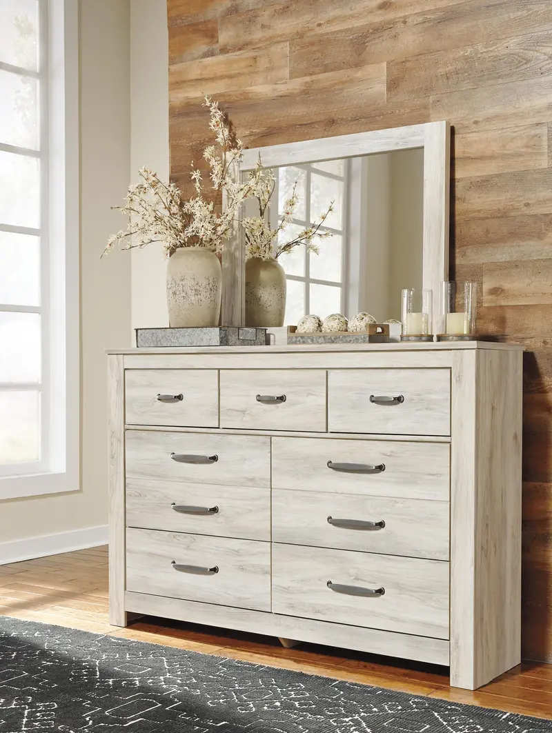 Bellaby 6-Drawer Dresser With Matching Wall Mirror 1
