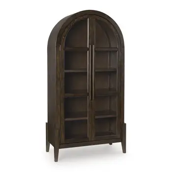 Benhall Slim Profile Accent Cabinet With Glass-Front Doors 1