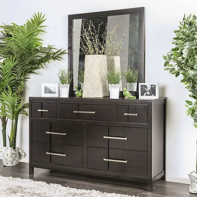 Berenice Modern Dresser In White Gray And Espresso Finish 1