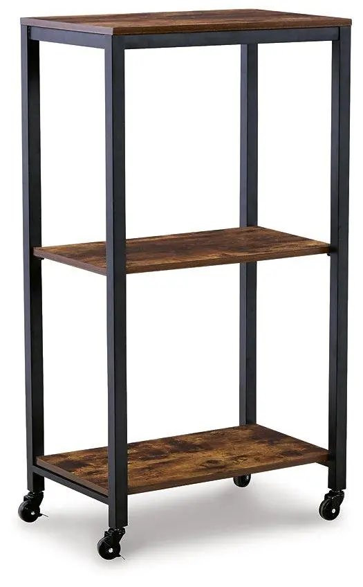 Bevinfield Rolling Bar Cart With Glass Shelves 1