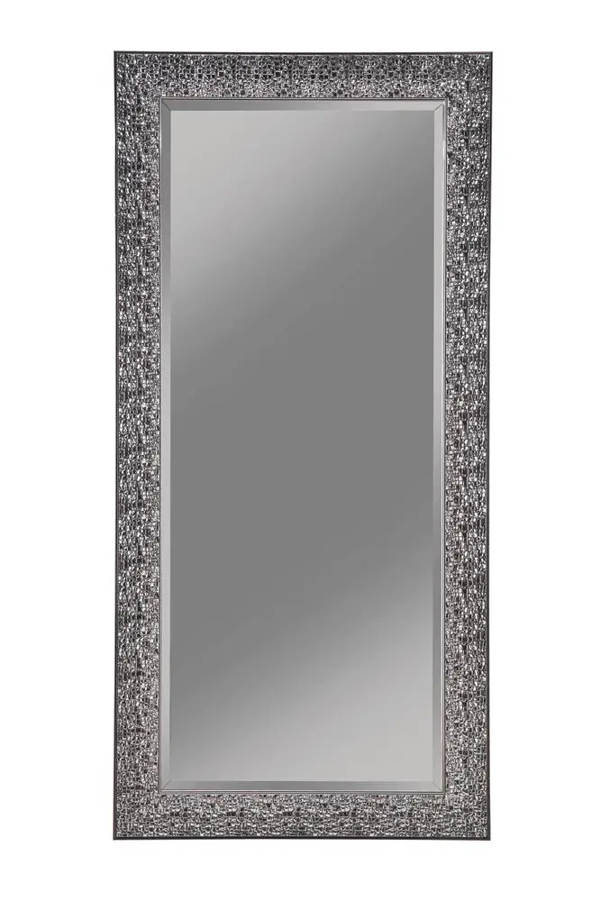 Black Mosaic Rectangular Transitional Wall Mirror 1