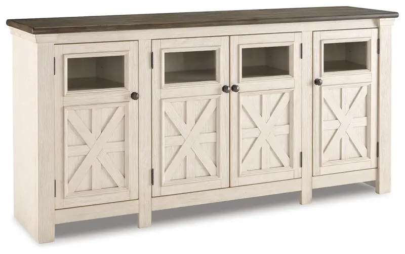 Bolanburg 74-Inch Media Console – Tv Stand With Storage Shelves 1