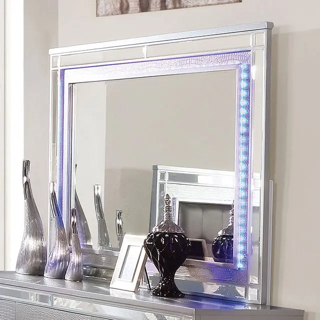 Brachium Silver Round Wall Mirror – Sleek Metallic Frame 1