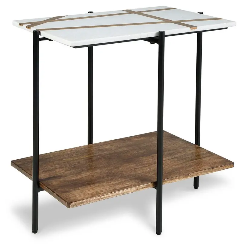 Braxmore Contemporary Accent Table With Storage Shelf 1