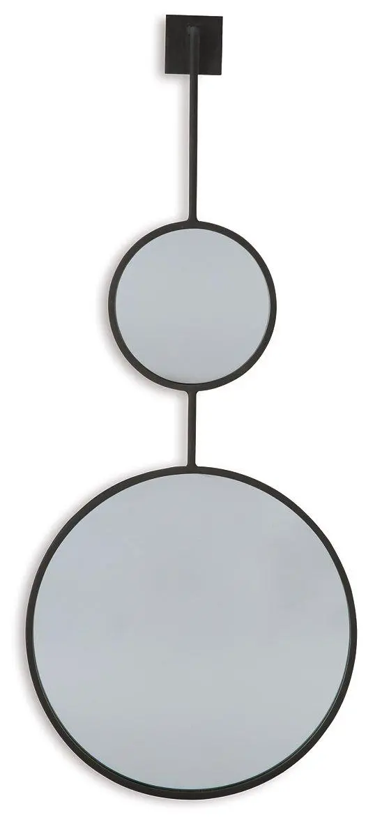 Brewer Oval Wall Mirror – Slim Black Metal Frame 1