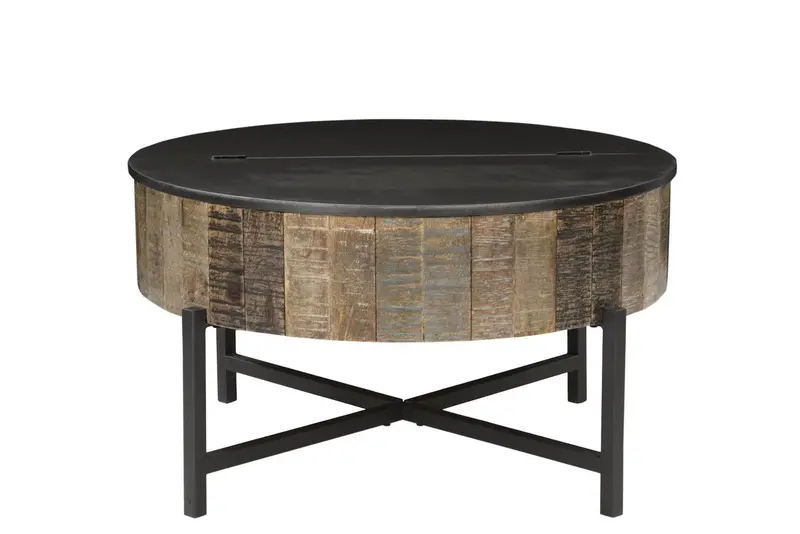 Brown Wood-Grain Coffee Table – Galaxy Home T1216C 1