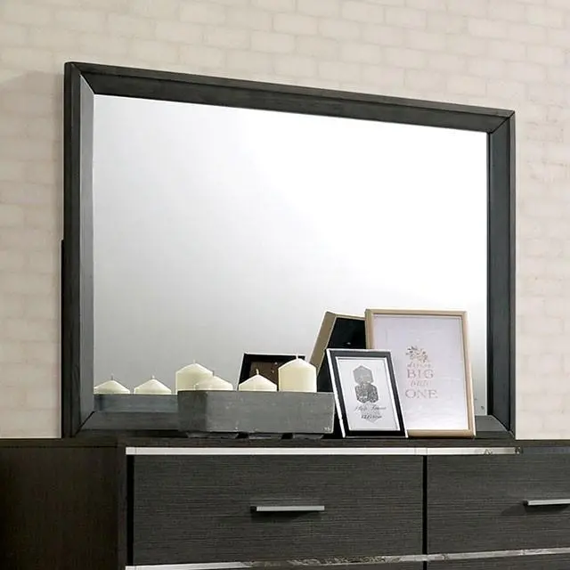 Camryn Warm Gray Wall Mirror – Framed Rectangular Vanity Or Entryway Accent 1