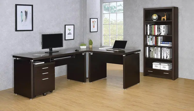 Cappuccino Executive Desk – Skylar Contemporary Office Collection 1