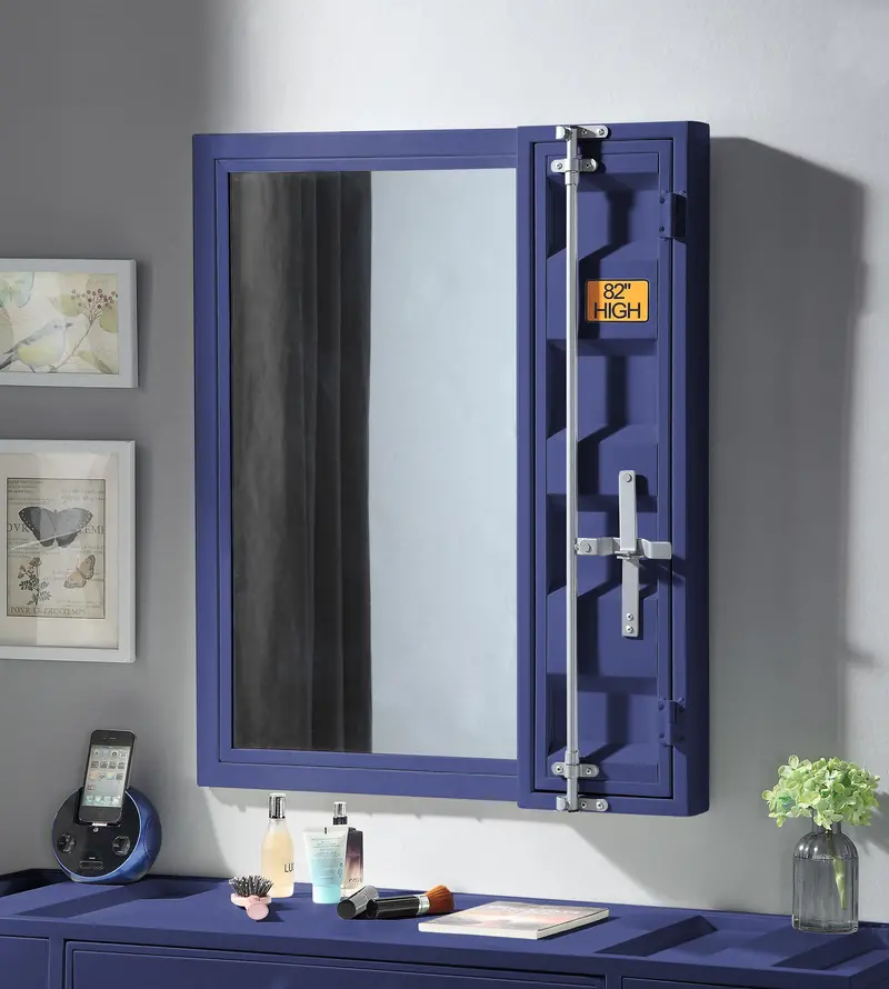 Cargo Blue Vanity Mirror With Adjustable Frame 1