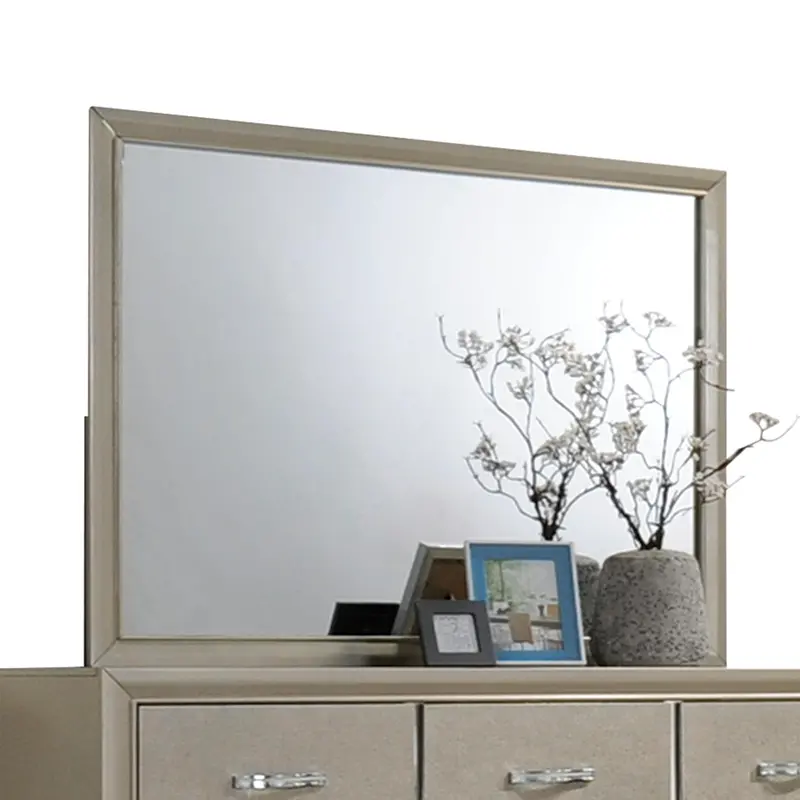 Carine Champagne-Finish Wall Mirror 1