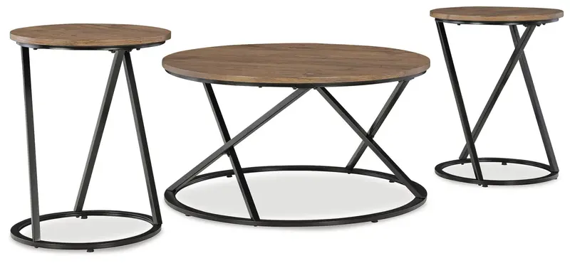 Cassbryn Nesting Table Set – 3-Piece Living Room Accent Tables 1