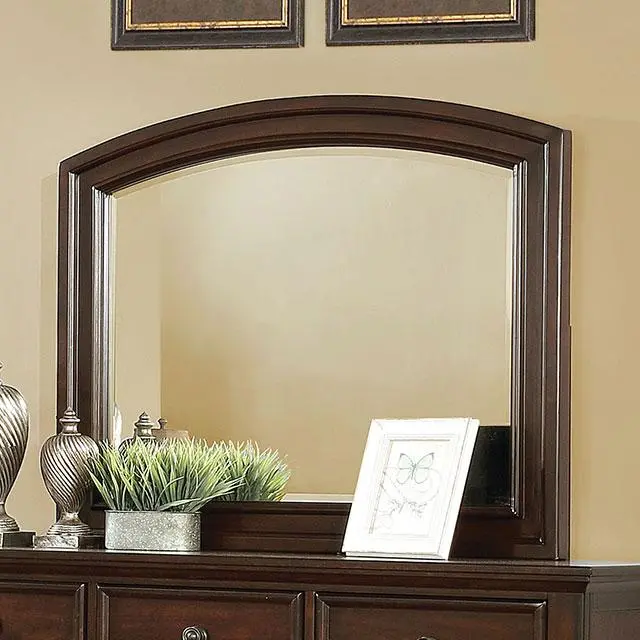 Castor Brown Cherry Wood Wall Mirror 1