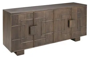 Cato Two-Tone Accent Cabinet With Glass Doors 1