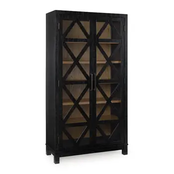 Christop Two-Tone Accent Cabinet With Open Shelving And Drawers 1