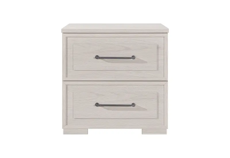 Clara Beige Nightstand With Soft-Close Drawers 1
