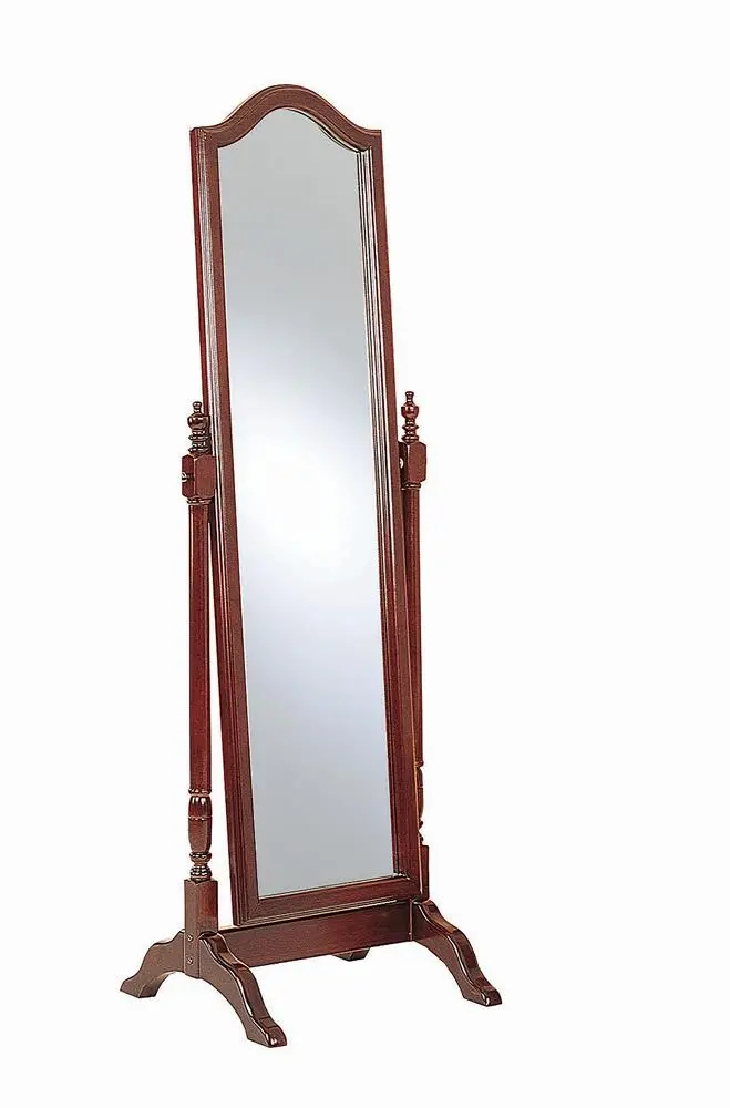 Classic Red-Brown Full-Length Floor Mirror 1