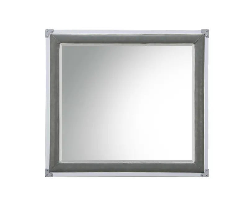 Contemporary Gray Mirror With Sleek Frame – Orchest Series 1