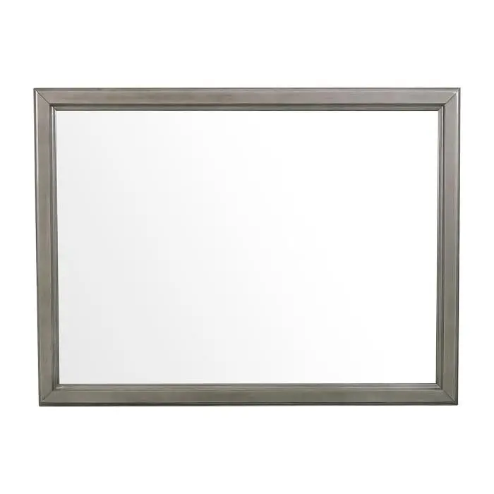 Cotterill Gray Framed Mirror With Refined Transitional Look 1